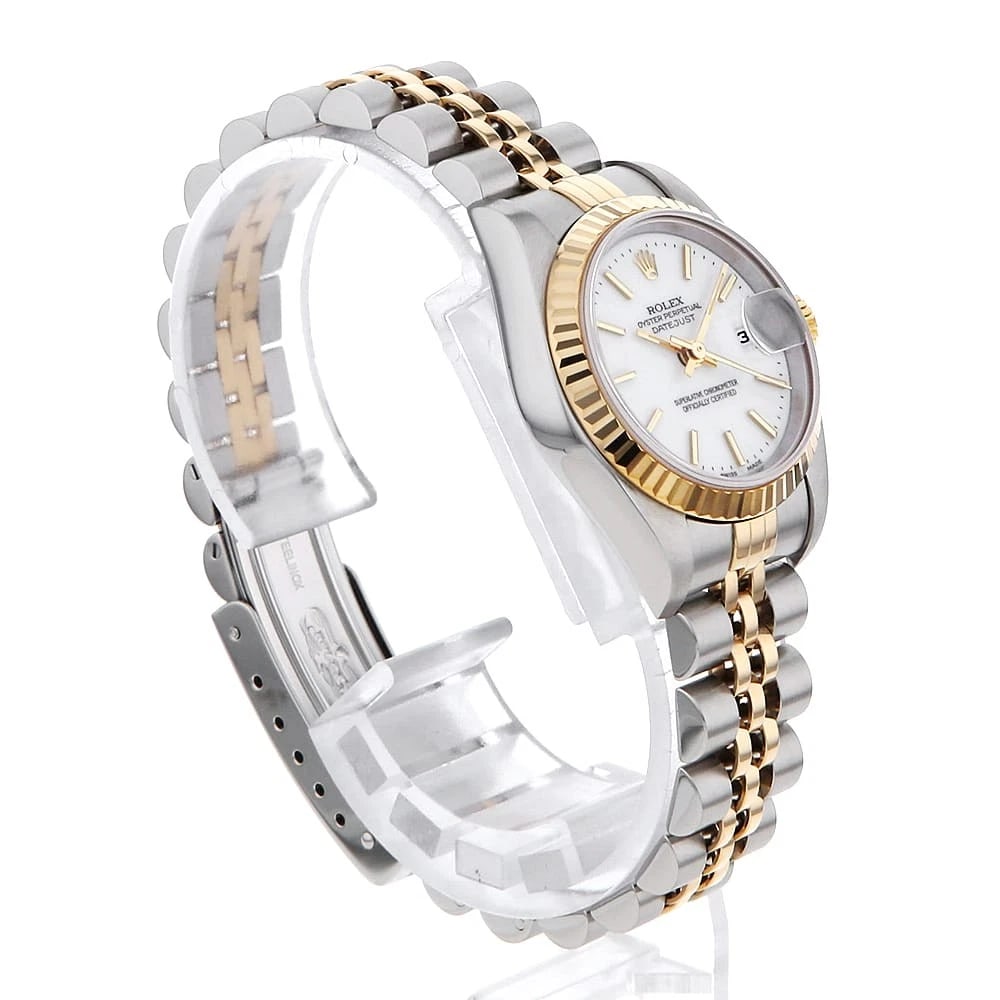 ROLEX DATEJUST WHITE WATCH - 3