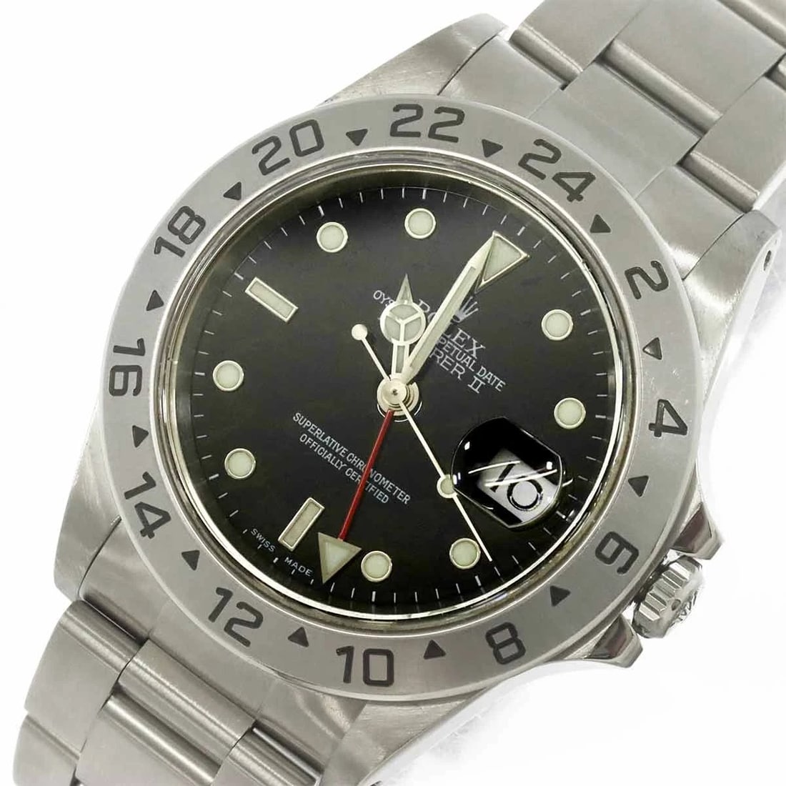 ROLEX EXPLORER II DATE AUTOMATIC BLACK DIAL WATCH - 4