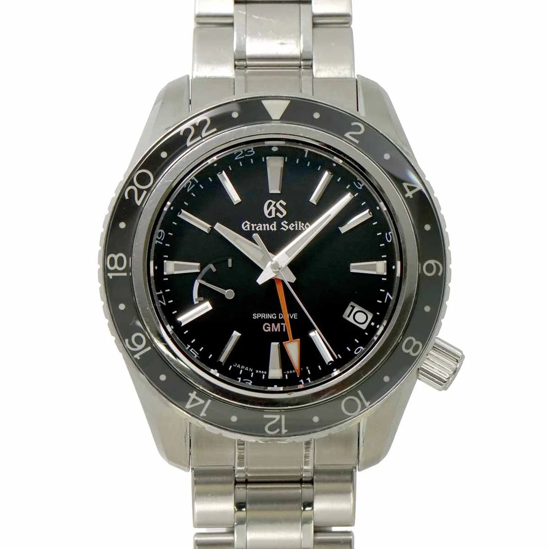 GRAND SEIKO SPRING DRIVE DATE GMT BLACK DIAL WATCH (1 of 3)