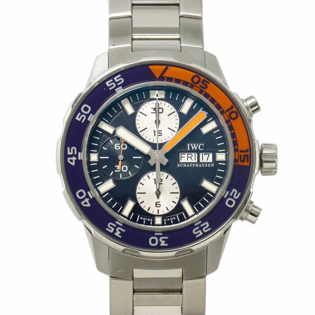 IWC AQUA TIMER CHRONOGRAPH AUTOMATIC BLACK DIAL WATCH: IWC Aqua Timer Chronograph Automatic Black Dial Watch Brand: IWC Type: Wristwatch Material: Case:Stainless steel Bracelet:Stainless steel Color: Dial color black Size: CaseSize Length 51mm(included