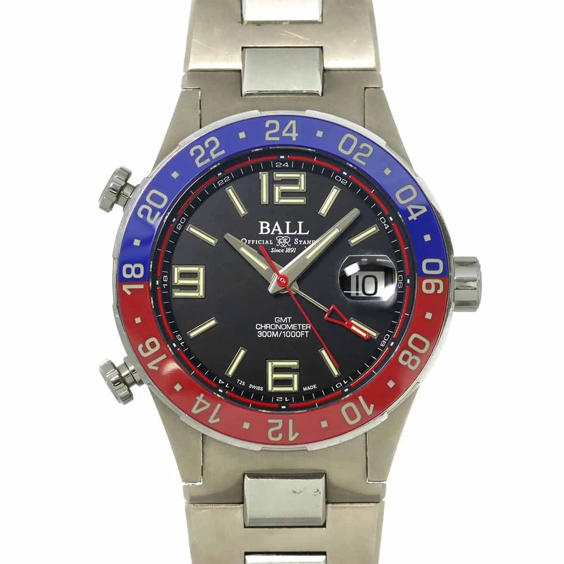 BALL ROADMASTER PILOT GMT DATE AUTOMATIC WATCH (1 of 3)