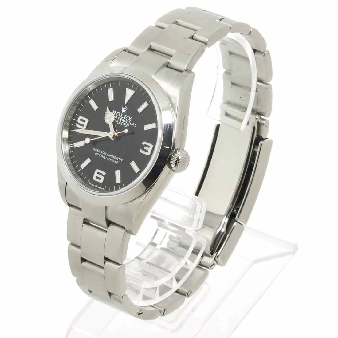 ROLEX EXPLORER AUTOMATIC BLACK DIAL WATCH - 2