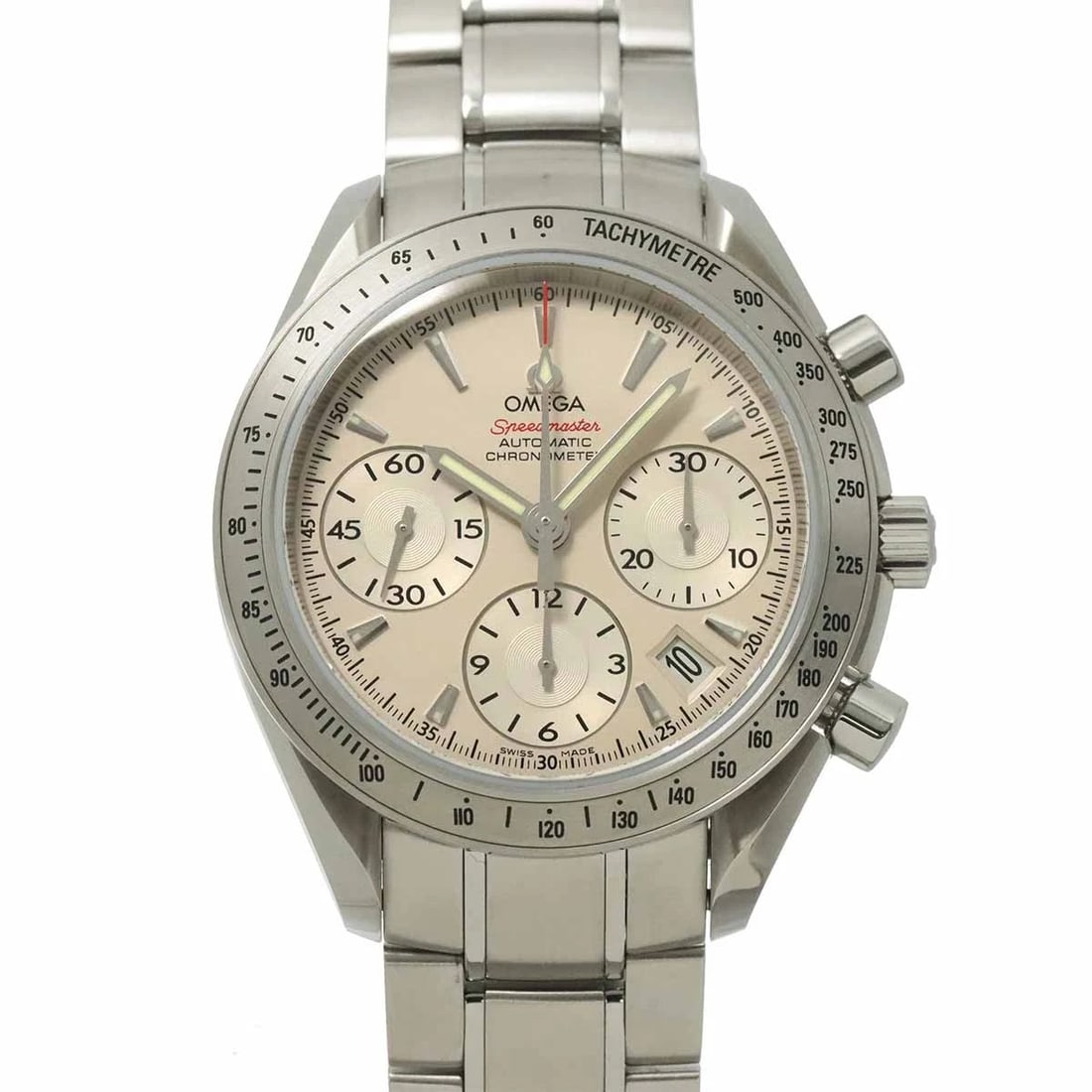 OMEGA SPEEDMASTER AUTOMATIC WATCH: OMEGA Speedmaster Automatic Watch Brand: OMEGA Type: Wristwatch Material: Case:Stainless steel Bracelet:Stainless steel Color: Dial color None Size: CaseSize Length 45mm(included lag) CaseSize Width 4