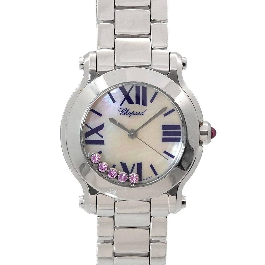 CHOPARD HAPPY SPORTS PINK SAPPHIRE QUARTZ WATCH (1 of 3)