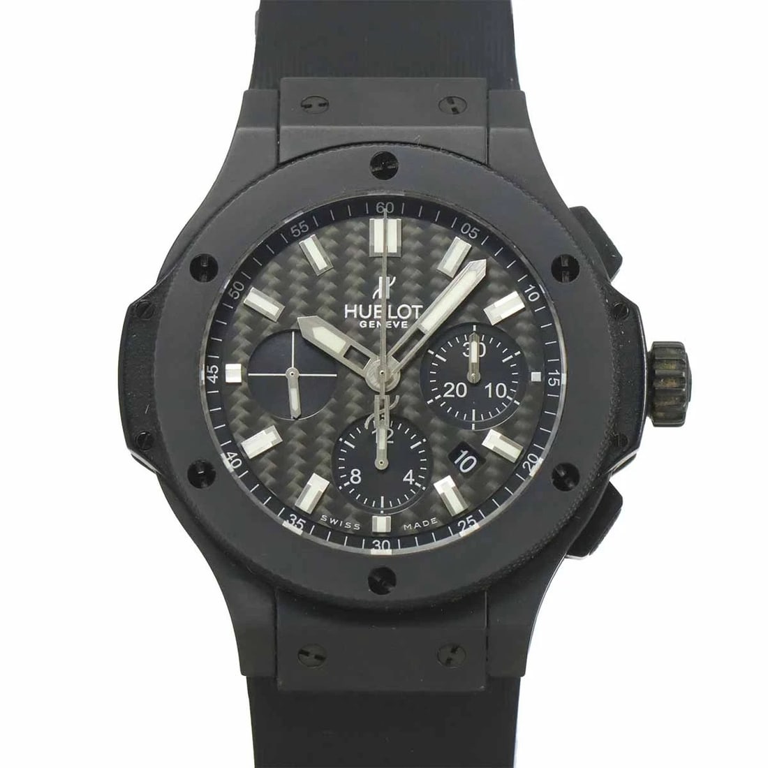 HUBLOT BIG BANG EVOLUTION CHRONOGRAPH BLACK DIAL WATCH: HUBLOT Big Bang Evolution Chronograph Black Dial Watch Brand: HUBLOT Type: Wristwatch Material: Case:Titanium,CeramicBracelet:Rubber Color: Dial color Black Size: CaseSize Length 54mm(included lag) Ca