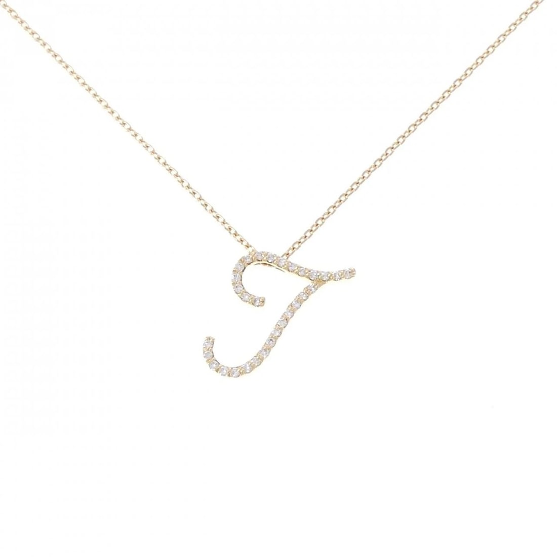 PONTE VECCHIO INITIAL NECKLACE: Ponte Vecchio Initial Necklace Brand: Ponte Vecchio Type: Ponte Vecchio Necklace Material: K18 yellow gold, Color: yellow gold Size: 40cm,Actual Size Pendant length approx. x width approx.: