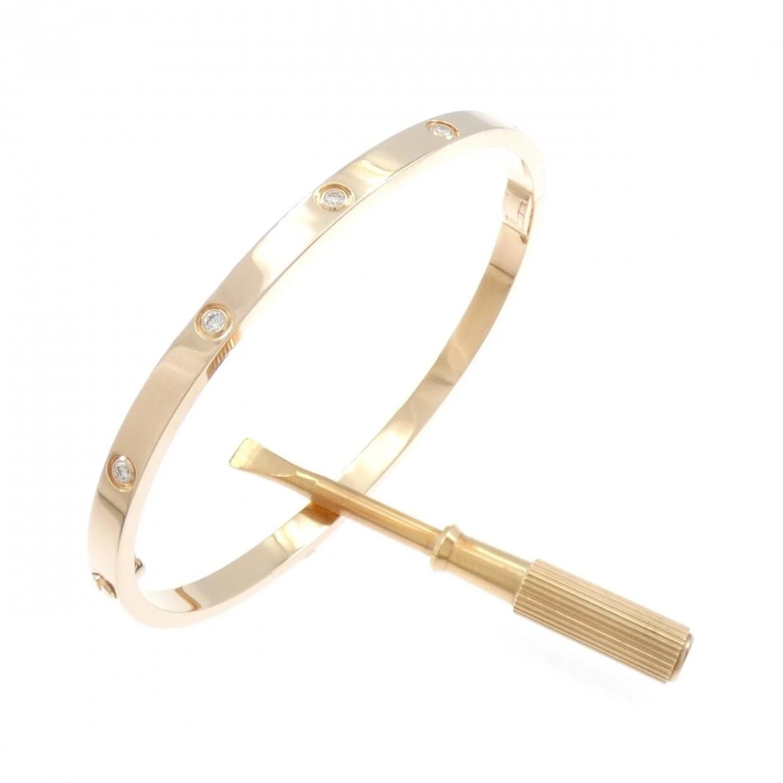CARTIER LOVE BRACELET SMALL 10P: Cartier Love Bracelet Small 10P Brand: CARTIER Type: Cartier Bracelets Material: 750 Pink Gold, Color: Pink Gold Size: 15.5cm,Actual Size Max width approx: 3.6mm Accessories: None Accessories Notice: