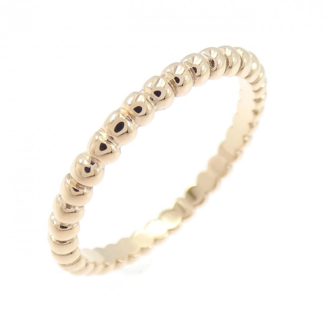 VAN CLEEF & ARPELS PERLÉE SMALL RING: Van Cleef & Arpels Perlée Small Ring Brand: Van Cleef & Arpels Type: Van Cleef & Arpels Ring Material: 750 Pink Gold, Color: Pink Gold Size: US5 1/2 Accessories: None Accessories Notice: When