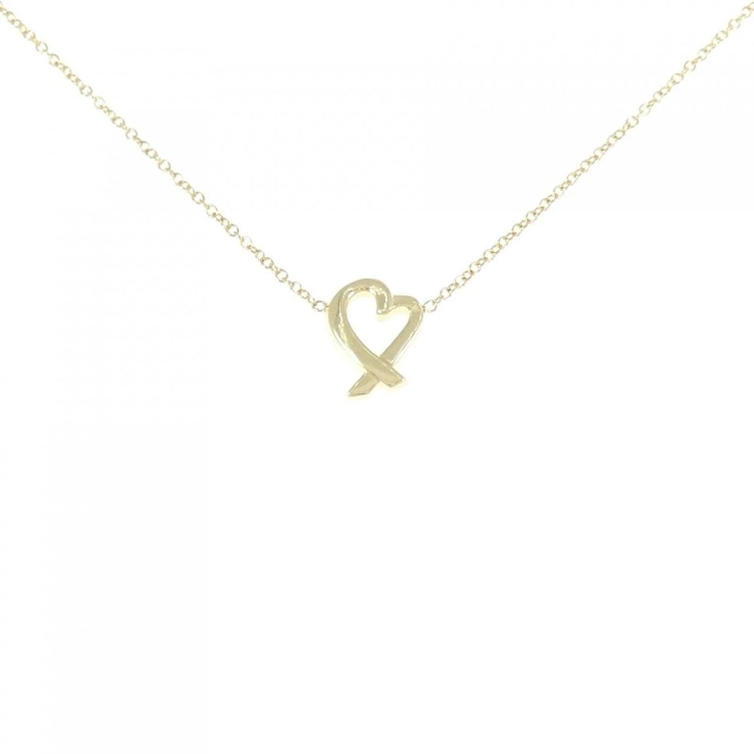 TIFFANY & CO. LOVING HEART MINI NECKLACE: TIFFANY & Co. Loving Heart Mini Necklace Brand: TIFFANY&Co. Type: TIFFANY&Co. Necklace Material: 750 yellow gold, Color: yellow gold Size: 47cm,Actual Size Pendant length approx. x width approx.: