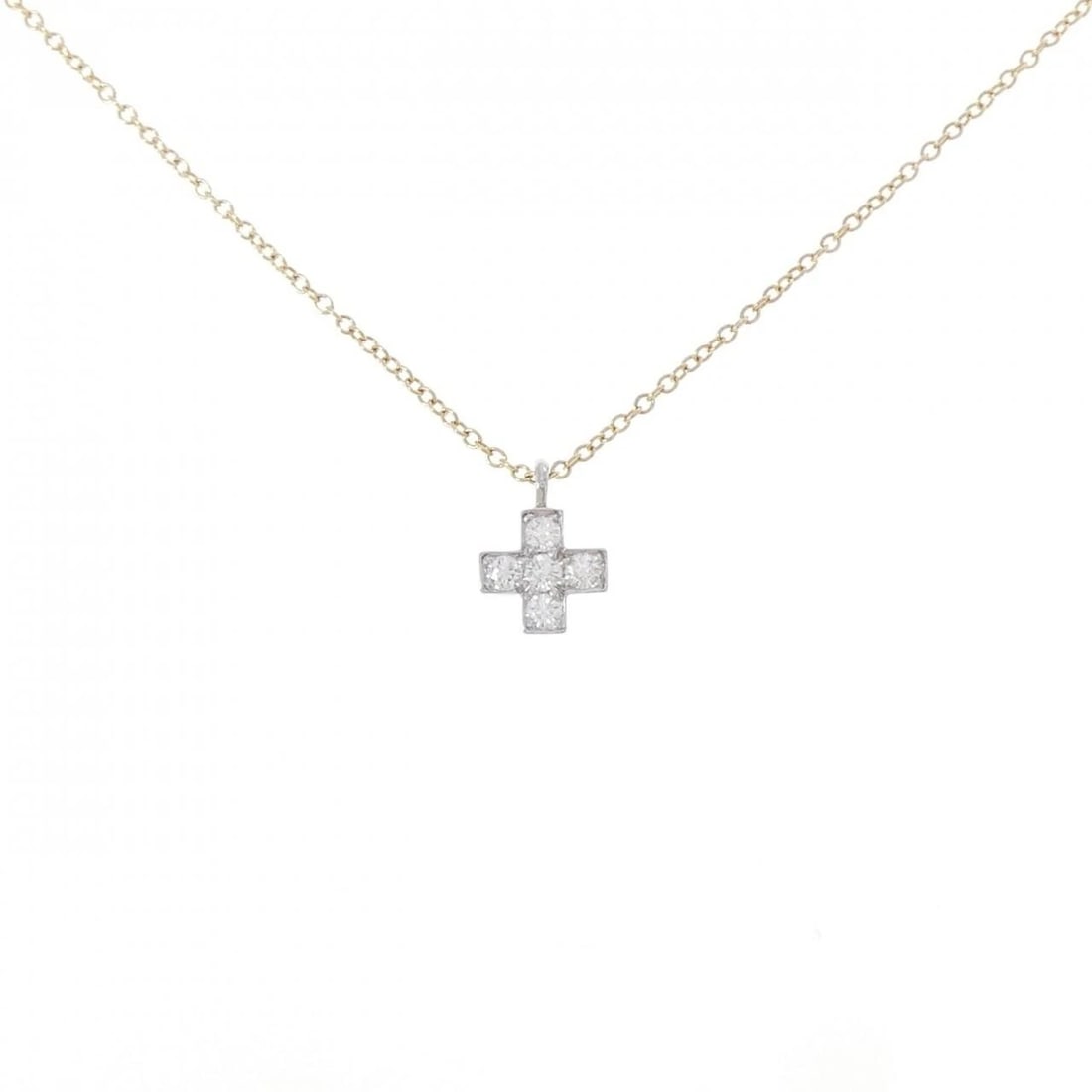 TIFFANY & CO. CRUCIFORM NECKLACE: TIFFANY & Co. Cruciform Necklace Brand: TIFFANY&Co. Type: TIFFANY&Co. Necklace Material: Platinum 950/750 Yellow Gold, Color: none Size: 41cm,Actual Size Pendant length approx. x width approx.: