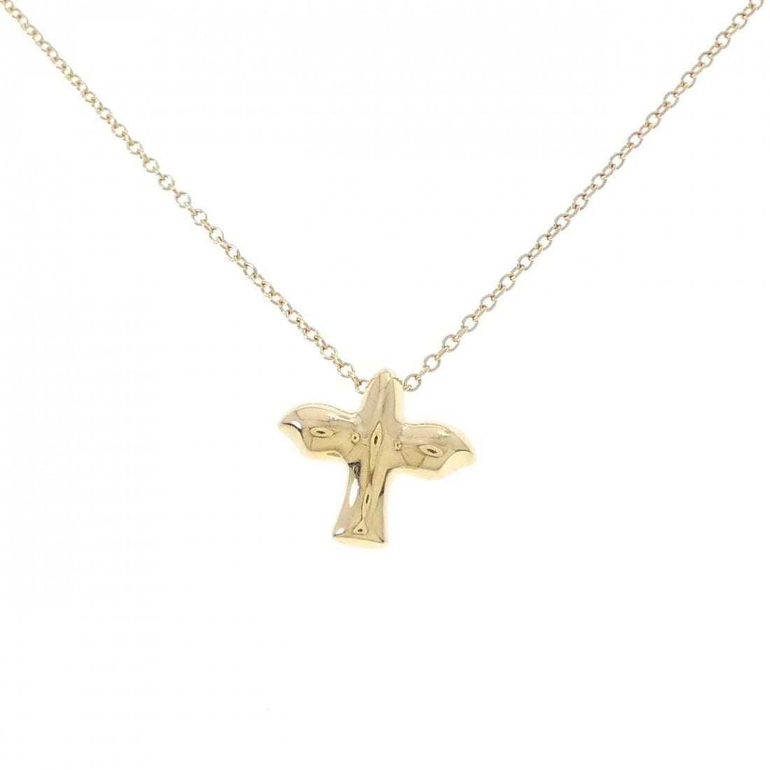 TIFFANY&CO. BIRD HOOK LARGE NECKLACE: TIFFANY&Co. Bird Hook Large Necklace Brand: TIFFANY&Co. Type: TIFFANY&Co. Necklace Material: 750 yellow gold, Color: yellow gold Size: 40cm,Actual Size Pendant length approx. x width approx.: