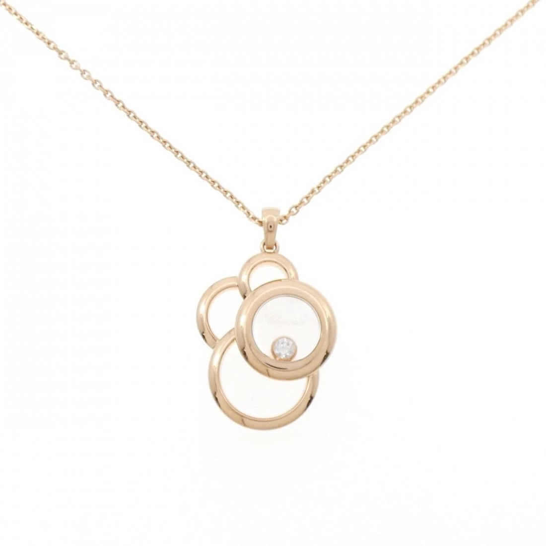 CHOPARD HAPPY DREAMS NECKLACE: Chopard Happy Dreams Necklace Brand: Chopard Type: Chopard Necklace Material: 750 Pink Gold, Color: Pink Gold Size: 38-42cm,Actual Size Pendant length approx. x width approx.: 30.0mmx19.0mm Chain