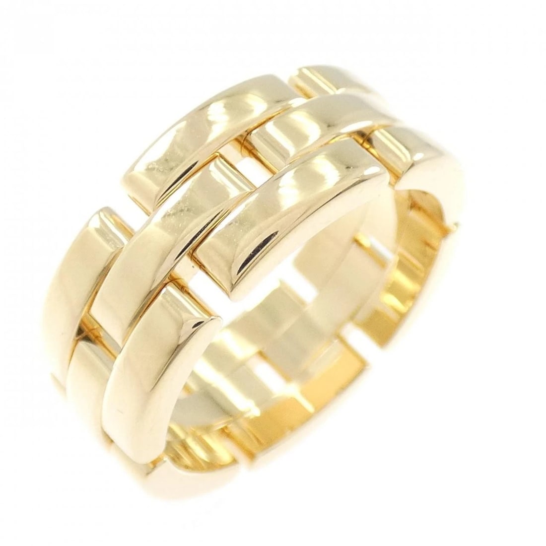 CARTIER MAILLON PANTHERE RING: Cartier Maillon PANTHERE Ring Brand: CARTIER Type: Cartier Ring Material: 750 yellow gold, Color: yellow gold Size: US7 3/4 Accessories: None Accessories Notice: When purchasing pre-owned goods,