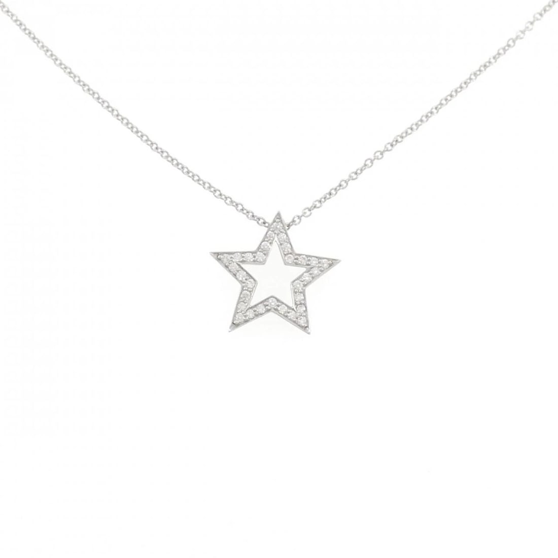TIFFANY&CO. STAR NECKLACE: TIFFANY&Co. Star Necklace Brand: TIFFANY&Co. Type: TIFFANY&Co. Necklace Material: Platinum950, Color: none Size: 40cm,Actual Size Pendant length approx. x width approx.: 13.0mmx14.1mm Chain maximum