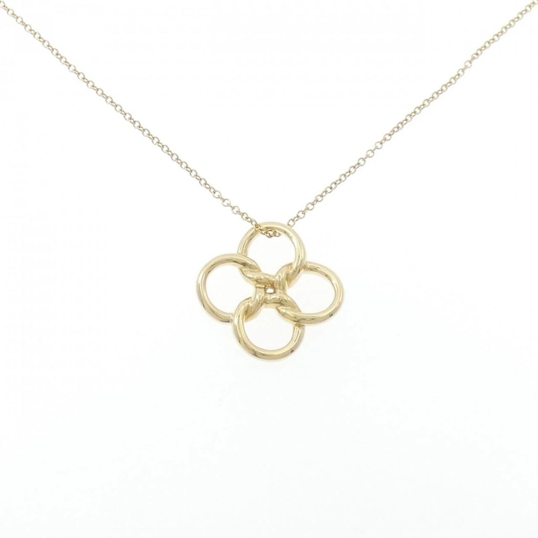 TIFFANY & CO. QUADROFOLIO SMALL NECKLACE: TIFFANY & Co. Quadrofolio Small Necklace Brand: TIFFANY&Co. Type: TIFFANY&Co. Necklace Material: 750 yellow gold, Color: yellow gold Size: 41cm,Actual Size Pendant length approx. x width approx.: