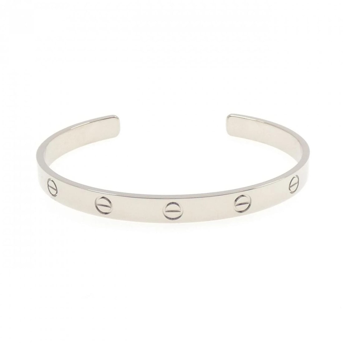 CARTIER LOVE BRACELET: Cartier Love Bracelet Brand: CARTIER Type: Cartier Bracelets Material: 750 white gold, Color: White Gold Size: 18cmActual Size Max width approx: 6.2mm Accessories: None Accessories Notice: