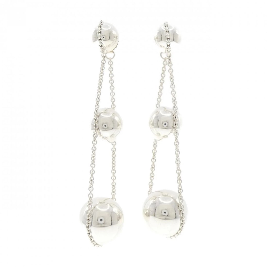 TIFFANY&CO. TRIPLE DROP PIERCE: TIFFANY&Co. Triple Drop Pierce Brand: TIFFANY&Co. Type: TIFFANY&Co. Pierce/Earring Material: 925Silver, Color: Silver Size: Actual Size Approx. length x width: 64.7mm x 13.8mm Accessories: None
