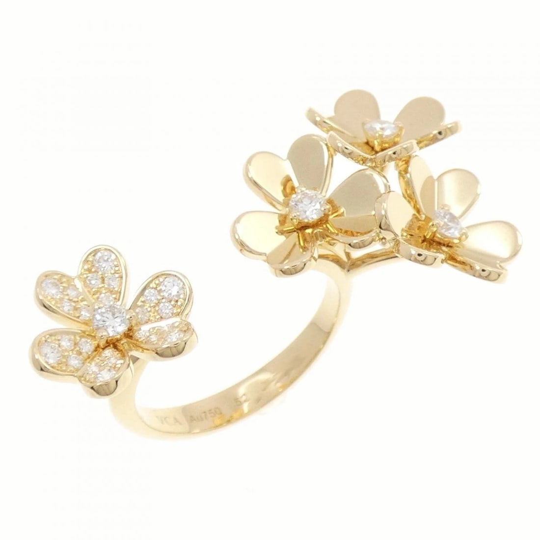VAN CLEEF & ARPELS FRIVOLE ENTREE LES DOORS RING: Van Cleef & Arpels Frivole Entree Les Doors Ring Brand: Van Cleef & Arpels Type: Van Cleef & Arpels Ring Material: 750 yellow gold, Main Stone/Creation Natural Color: yellow gold Size: US6 1/4 Acc