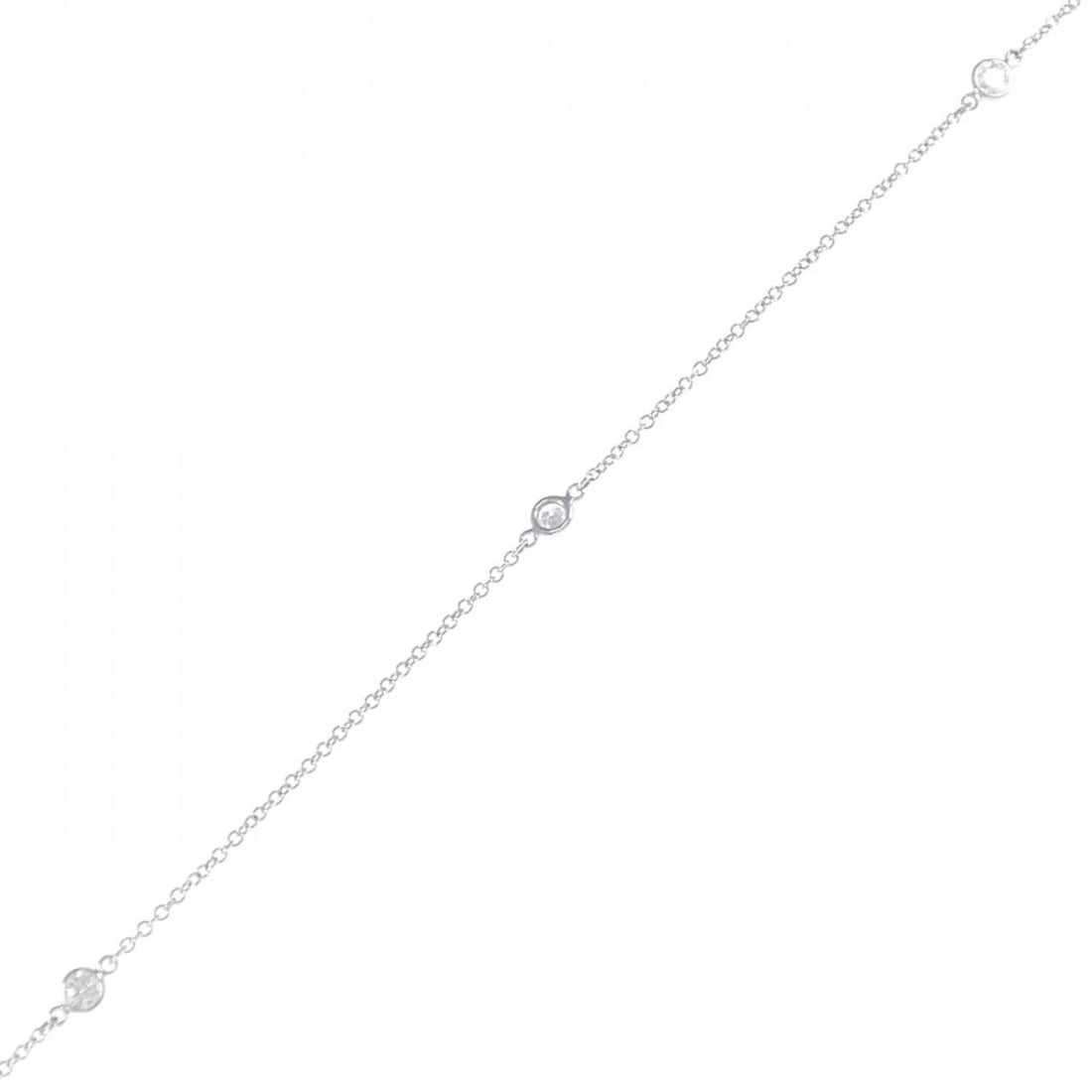 TIFFANY & CO. BY THE YARD 3P BRACELET: TIFFANY & Co. By the Yard 3P Bracelet Brand: TIFFANY&Co. Type: TIFFANY & Co. bracelet Material: Platinum 950, Main Stone/Creation Natural Color: none Size: 18cm,Actual Size Diameteraround: 3.0mm