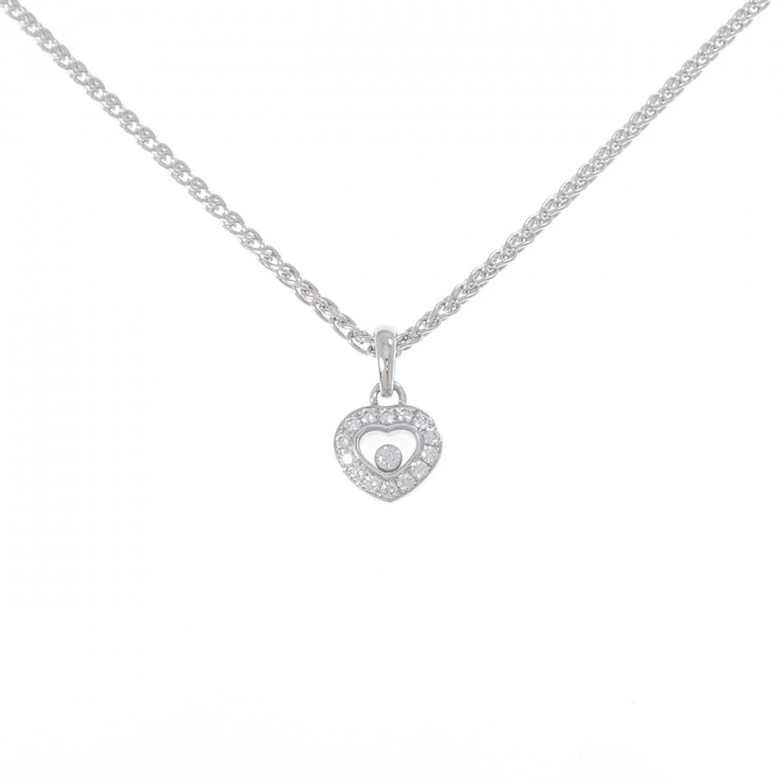 CHOPARD DIAMOND NECKLACE: Chopard Diamond Necklace Brand: Chopard Type: Chopard Necklace Material: 750 white gold, Main Stone/Creation Natural Color: White Gold Size: 41cm,Actual Size Pendant length approx. x width approx.: