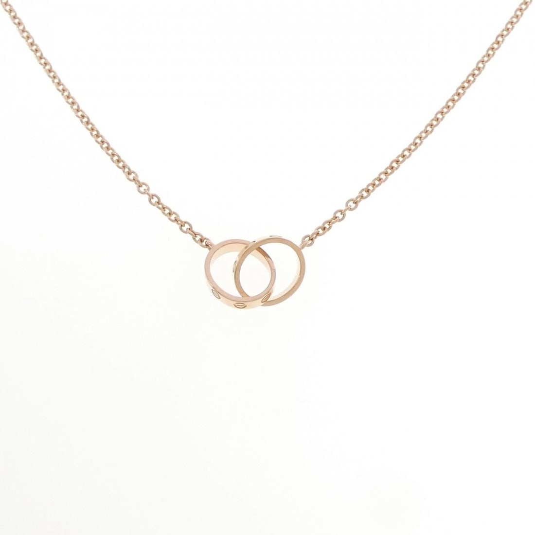 CARTIER BABY LOVE NECKLACE: Cartier Baby Love Necklace Brand: CARTIER Type: Cartier Necklace Material: 750 Pink Gold, Color: Pink Gold Size: 44cm,Actual Size Diameteraround: 9.7mm Chain maximum width approx.: 1.9mm Accessories:
