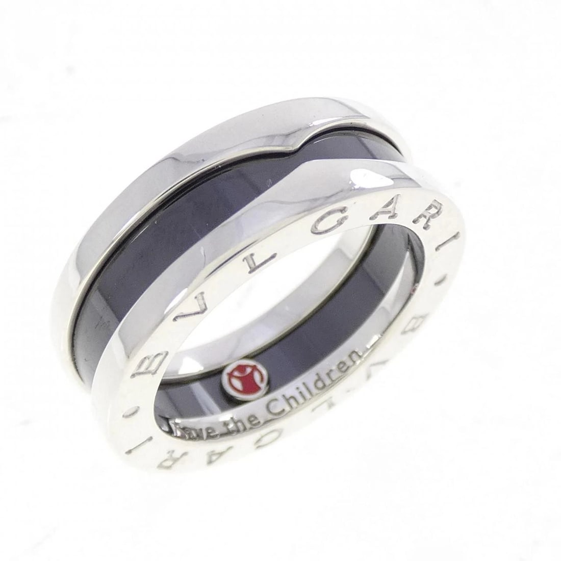 BVLGARI SAVE THE CHILDREN RING: Bvlgari Save the Children Ring Brand: BVLGARI Type: Bulgari Ring Material: 925Silver/Ceramic, Main Stone/Creation (Resin) Color: none Size: US5 Accessories: None Accessories Notice: When purchasing