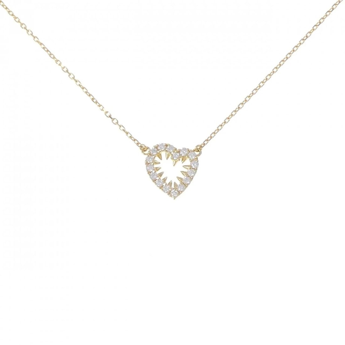 TASAKI DANGER HEART NECKLACE: Tasaki Danger Heart Necklace Brand: TASAKI Type: Tasaki Necklace Material: 750 yellow gold, Main Stone/Creation Natural Color: yellow gold Size: 40-45cm,Actual Size Pendant length approx. x width