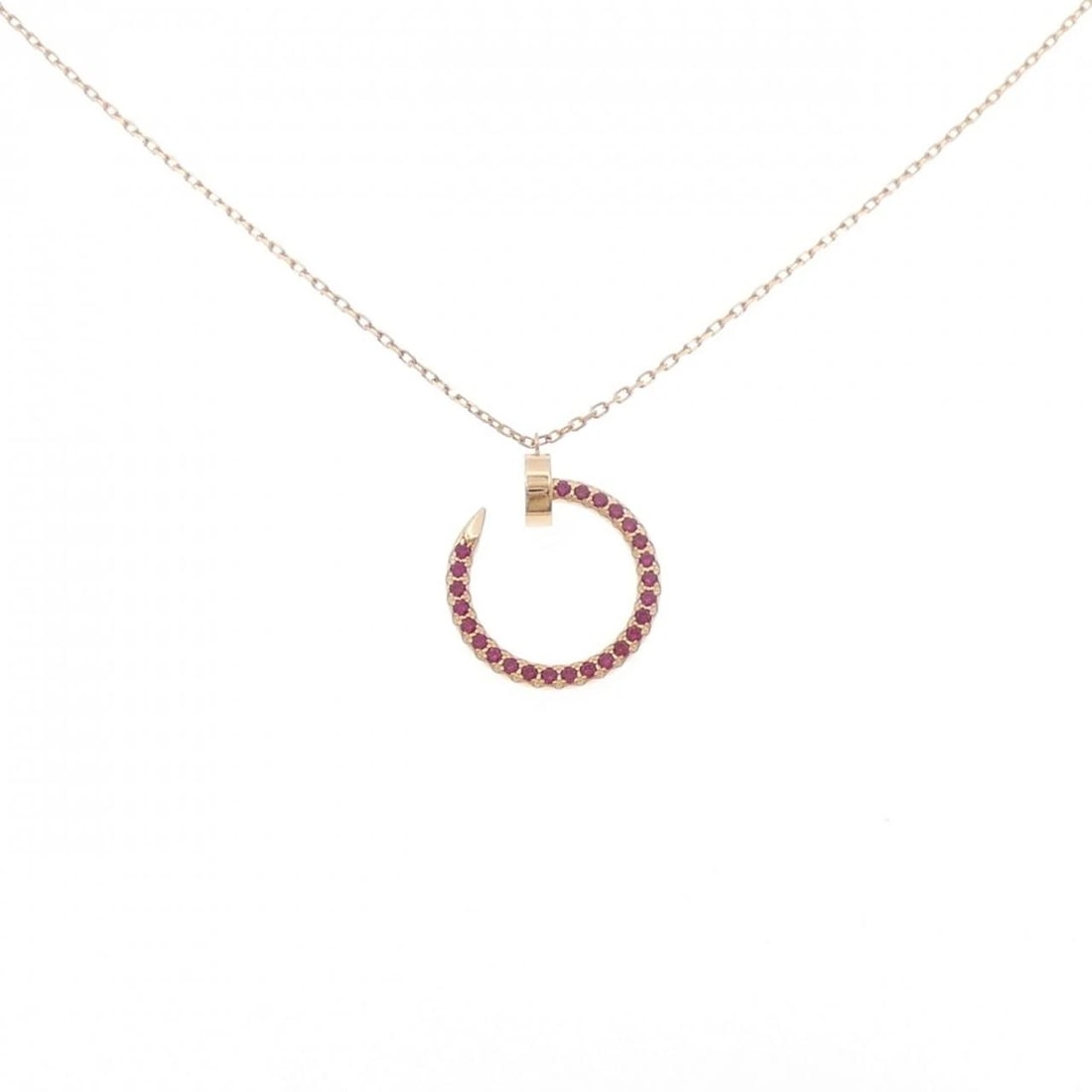 CARTIER JUSTE UN CLOU NECKLACE: Cartier Juste un Clou Necklace Brand: CARTIER Type: Cartier Necklace Material: 750 Pink Gold, Main Stone/Creation Ruby Color: Pink Gold Size: 39?41cm,Actual Size Pendant length approx. x width