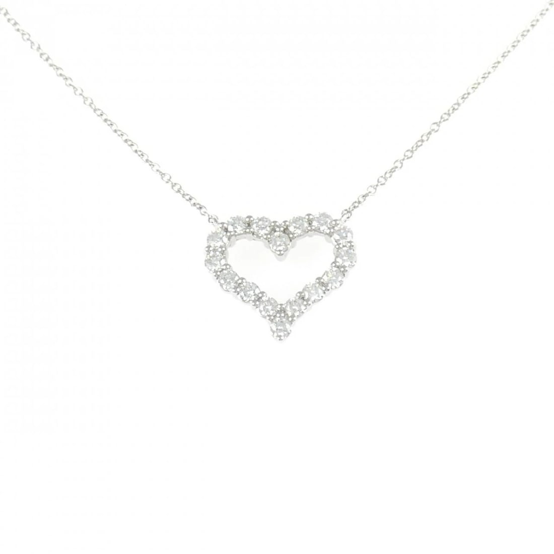TIFFANY & CO. SENTIMENTAL HEART SMALL NECKLACE: TIFFANY & Co. Sentimental Heart Small Necklace Brand: TIFFANY&Co. Type: TIFFANY&Co. Necklace Material: Platinum950, Main Stone/Creation Natural Color: none Size: 42cm,Actual Size Pendant length