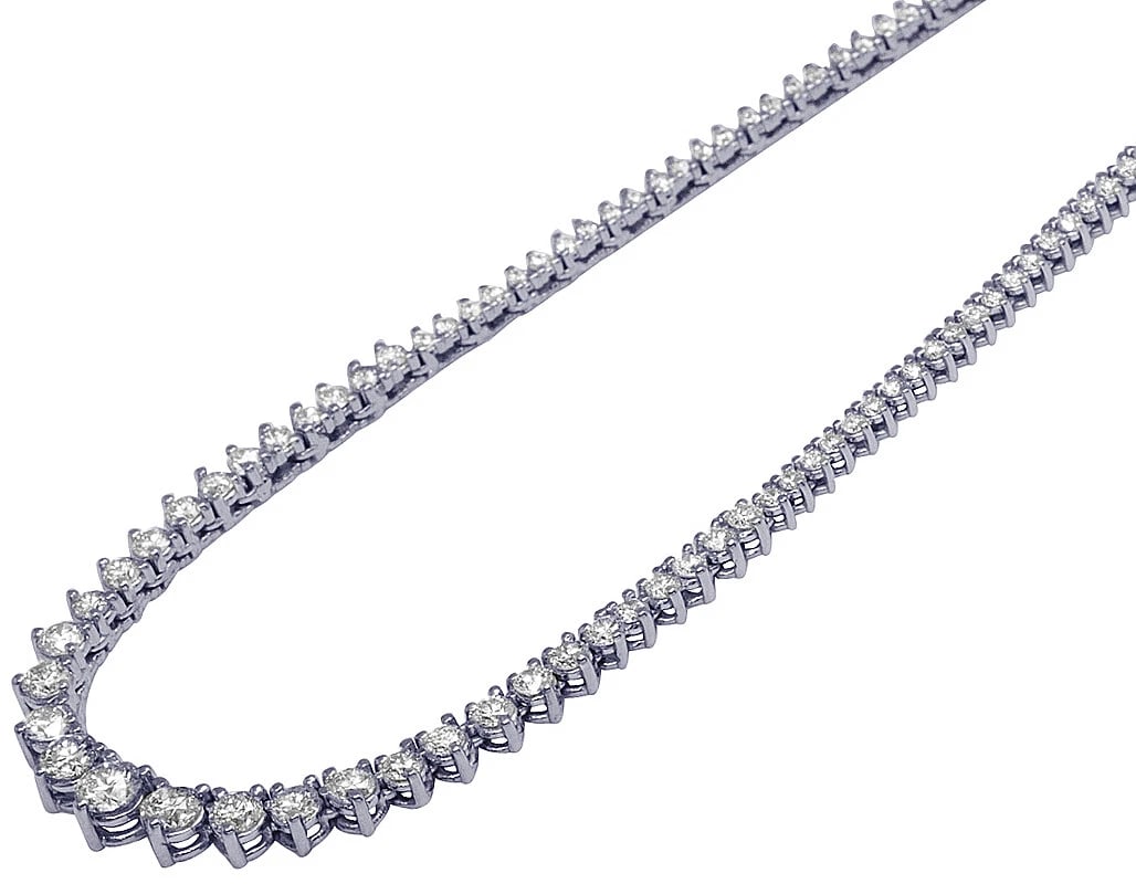 DIAMOND MARTINI NECKLACE 14K WHITE GOLD: Diamond Martini Necklace 14K White Gold Brand: None Type: Necklace Material: 14k White Gold, Main Stone/Creation Natural Color: White Gold Size: Length 16 in Width 2.5mm Accessories: None