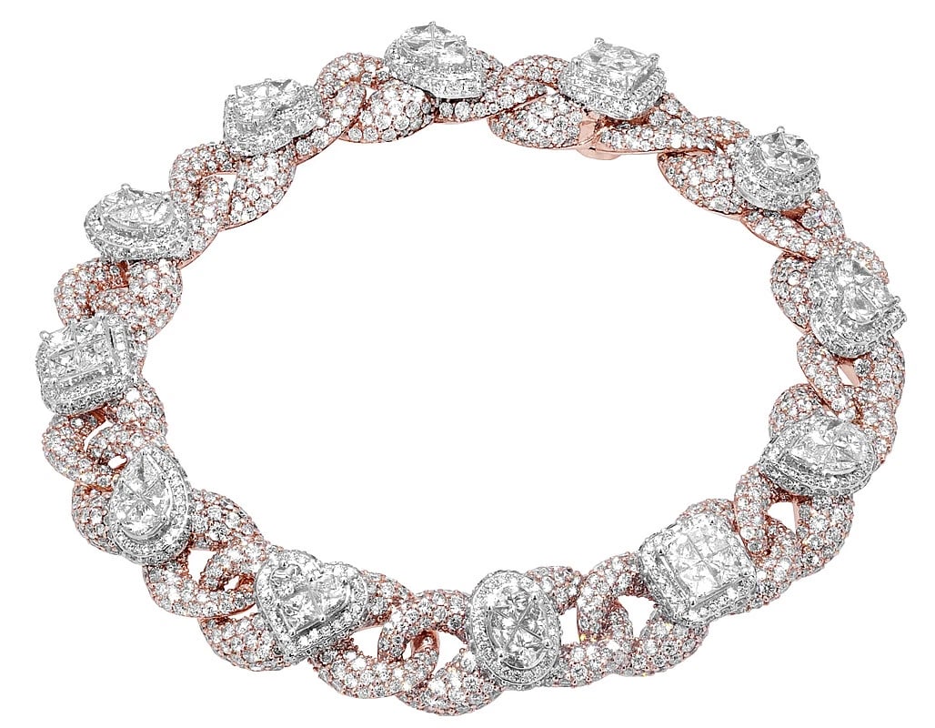 PAVE' SET DIAMOND INFINITY LINKS CUBAN BRACELET (1 of 2)