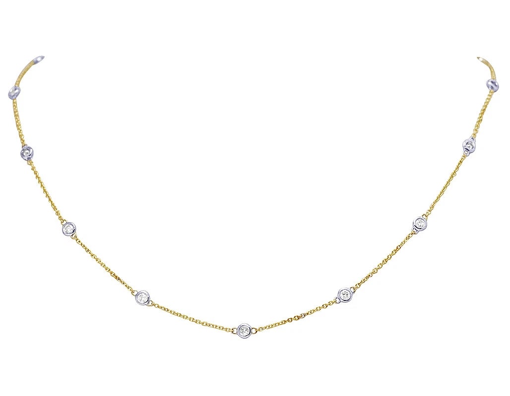 STARRY DIAMOND NECKLACE 14K YELLOW GOLD (1 of 3)