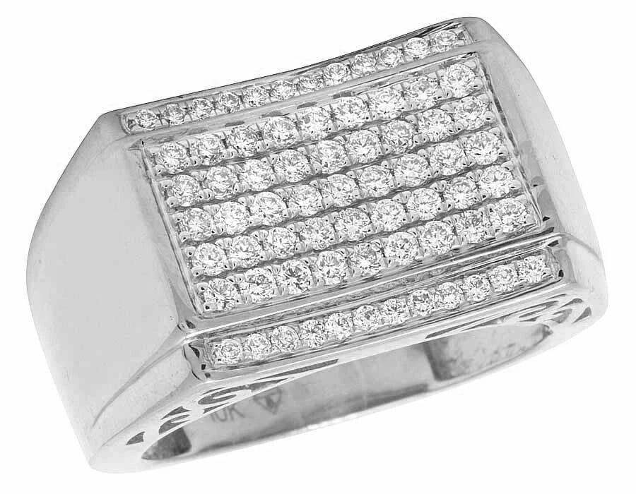 GENUINE DIAMOND BAND PINKY RING IN 10K WHITE GOLD: Genuine Diamond Band Pinky Ring In 10K White Gold Brand: None Type: Ring Material: 10K White Gold, Main Stone/Creation Natural Color: White Gold Size: 10 US Accessories: None Accessories N