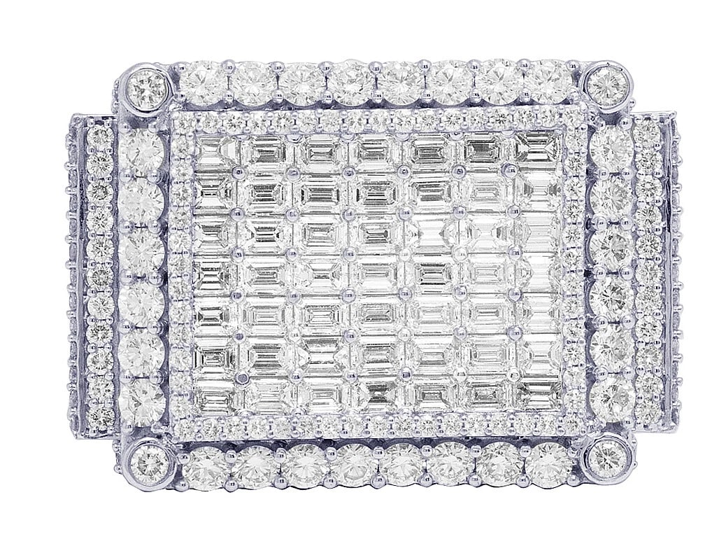 CERTIFIED RECTANGULAR EMERALD DIAMOND RING - 3