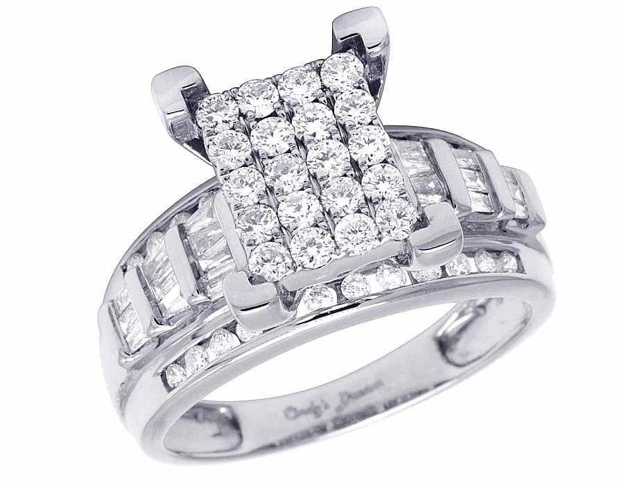 LADIES 10K WHITE GOLD DIAMOND BAGUETTE RING: Ladies 10K White Gold Diamond Baguette Ring Brand: None Type: Ring Material: 10K White Gold, Color: White Gold Size: 7 US Accessories: None Accessories Notice: When purchasing pre-owned goods, please