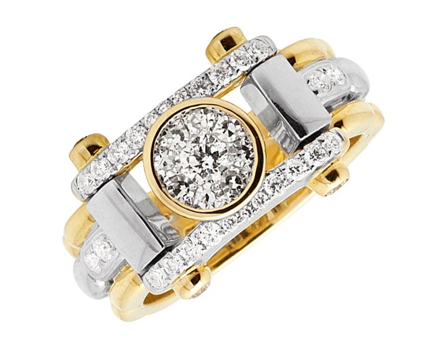 10K 2 TONEGOLD VS2 CLUSTER DIAMOND PINKY RING: 10K 2 ToneGold VS2 Cluster Diamond Pinky Ring Brand: None Type: Ring Material: 10K Multi-Tone Gold, Main Stone/Creation Natural Color: Multi-Tone Size: 10 US Accessories: None Accessories Notice: