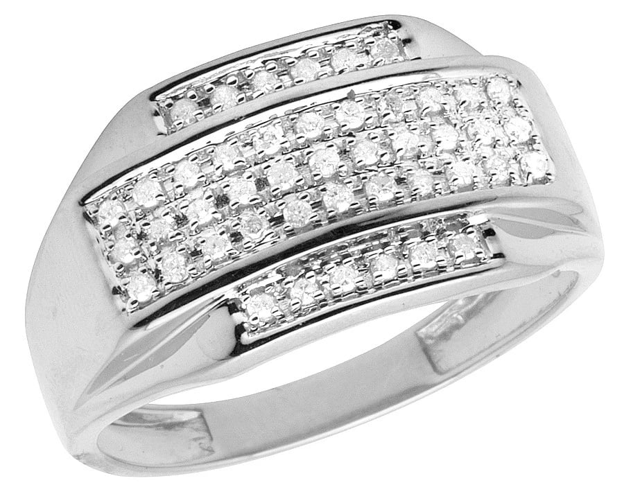 10K WHITE GOLD GENUINE DIAMONDS BAND RING: 10K White Gold Genuine Diamonds Band Ring Brand: None Type: Ring Material: 10K White Gold, Main Stone/Creation Natural Color: White Gold Size: 10 US Accessories: None Accessories Notice: When