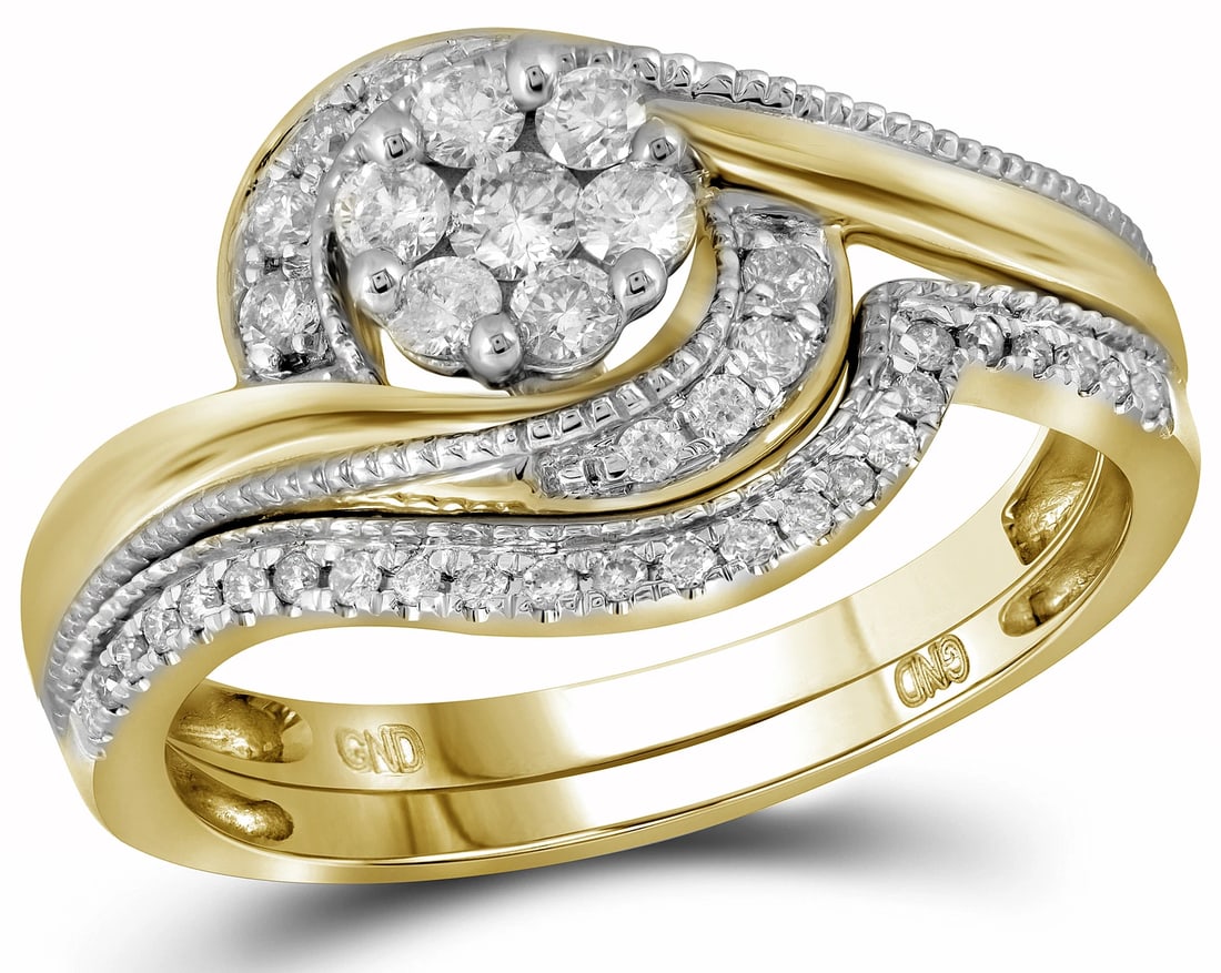 14K LADIES YELLOW GOLD DIAMOND MILGRAIN RING: 14k Ladies Yellow Gold Diamond milgrain Ring Brand: None Type: Ring Material: 14k Yellow Gold, Main Stone/Creation Natural Color: Yellow Gold Size: 7 US Accessories: None Accessories Notic