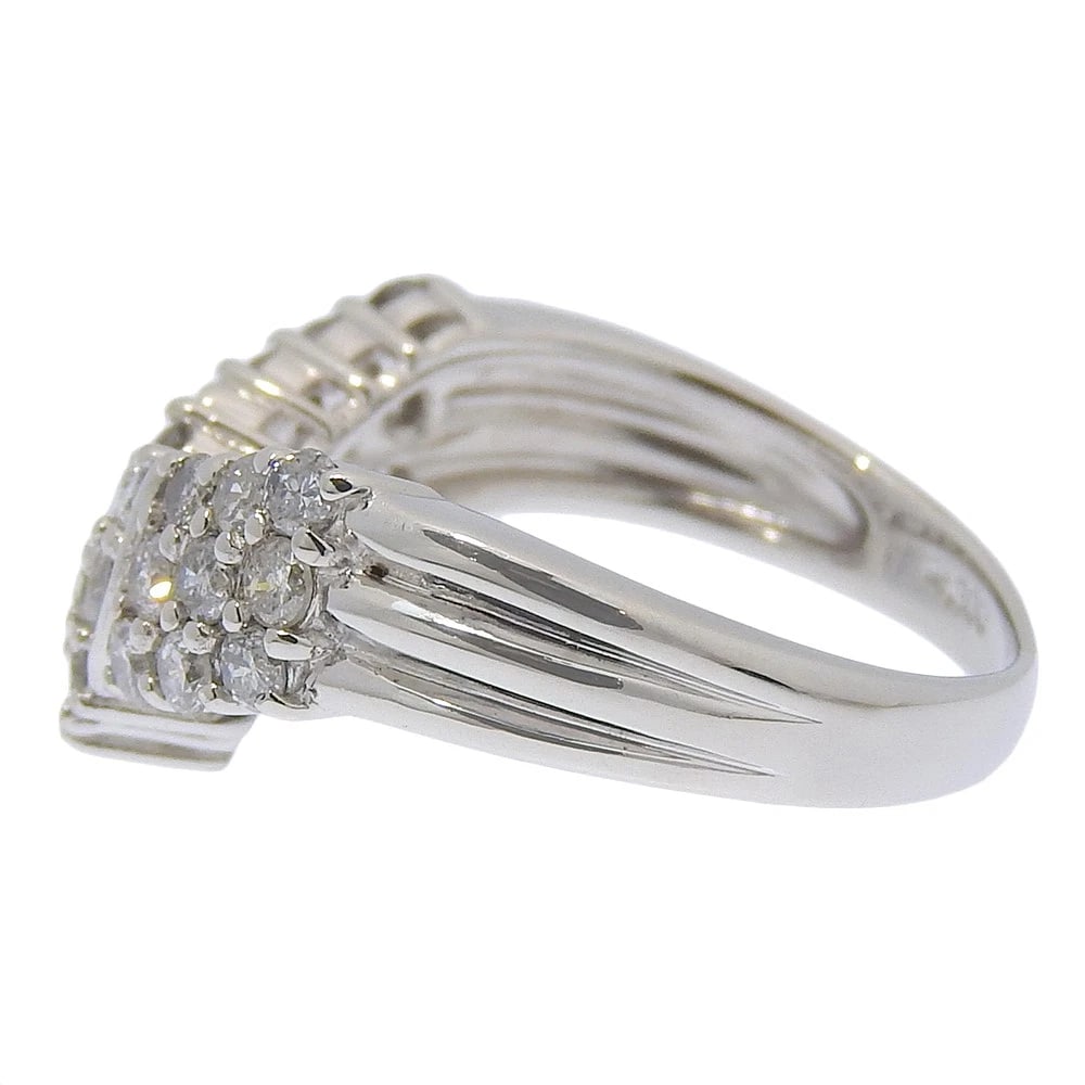 V CHARACTER RING PT900PLATINUM - 4