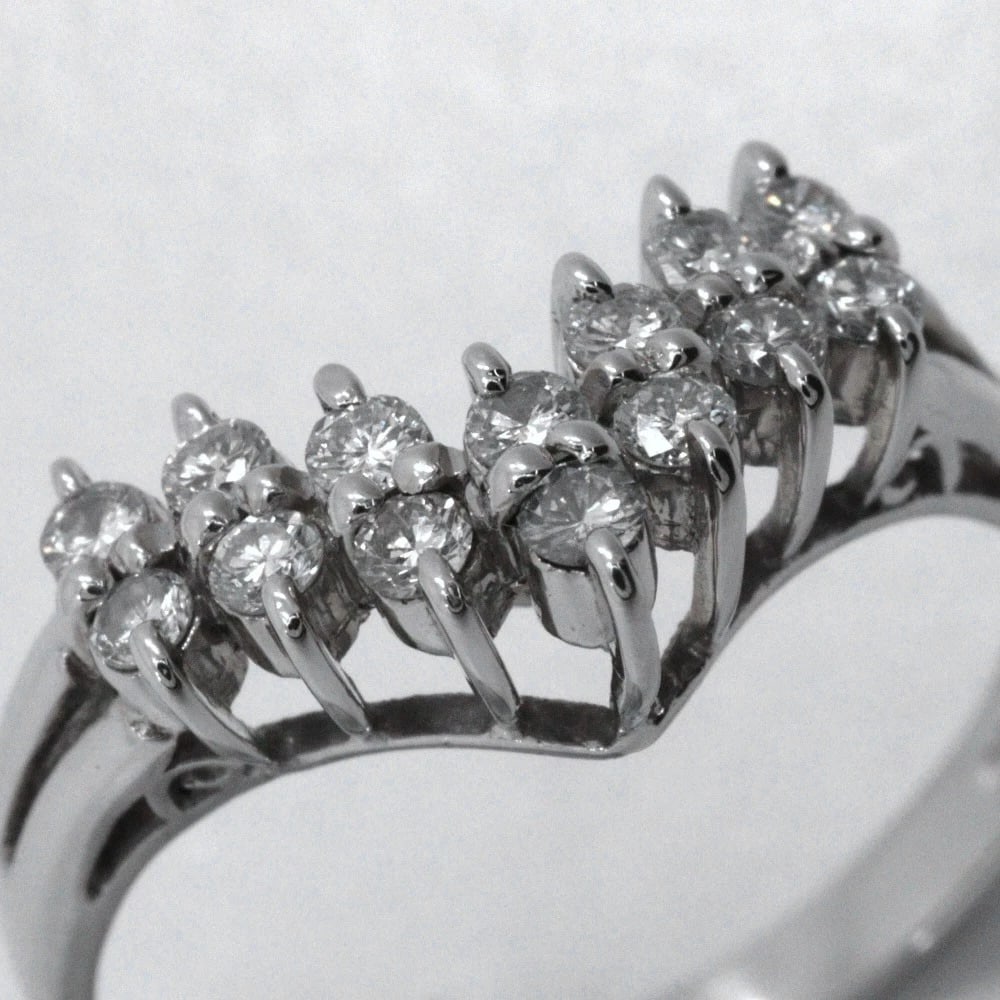 V CHARACTER RING PT900PLATINUM - 4