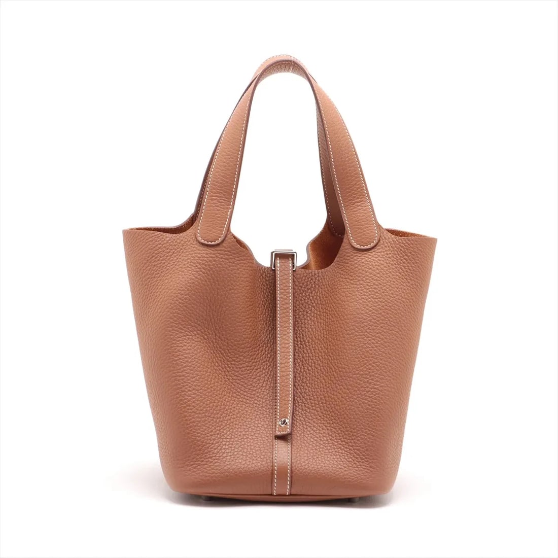 HERMES PICOTIN LOCK 22 MM TAURILLON CLEMENCE: Hermes Picotin Lock 22 MM Taurillon Clemence Brand: Hermès Type: Hand bag Material: Taurillon Clemence Color: Gold Size: Height:8.5inch Length:8.7inch Depth:6.9inch Handle height:6.3inch Accessori