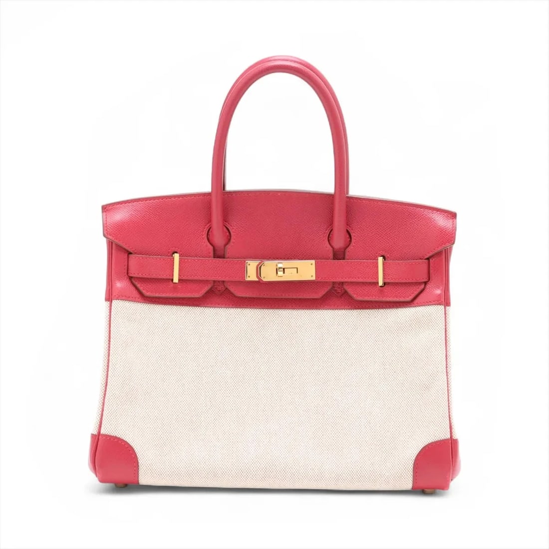 HERMES BIRKIN 30 LE TOURNAY TWIRL ASH X COURCHEVEL BEIGE X ROUGE: Hermes Birkin 30 Le Tournay Twirl Ash x Courchevel Beige x rouge Brand: Hermès Type: Hand bag Material: Toile H × Courchevel Color: Beige x rouge viff Size: Height:9.3inch Length:11.8inch Depth:6.1i