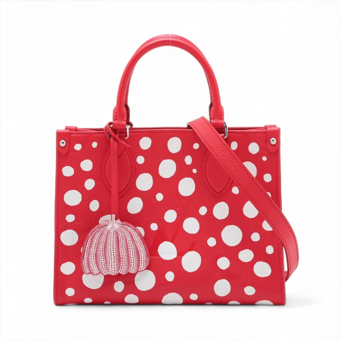 LOUIS VUITTON X YAYOI KUSAMA INFINITY DOTS: Louis Vuitton x Yayoi Kusama Infinity dots Brand: Louis Vuitton x Yayoi Kusama Type: Hand bag Material: none Color: Red Size: Height:7.5inch Length:9.8inch Depth:4.1inch Handle height:3.5inch