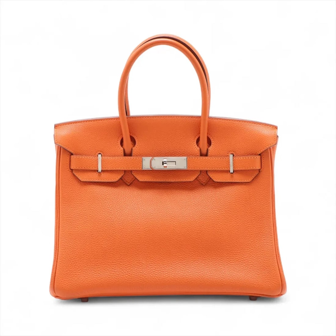 HERMES BIRKIN 30 LE TOURNAY TOGO ORANGE SILVER: Hermes Birkin 30 Le Tournay Togo Orange Silver Brand: Hermès Type: Hand bag Material: Togo Color: Orange Size: Height:9.1inch Length:11.4inch Depth:5.9inch Handle height:3.5inch Accessories: None