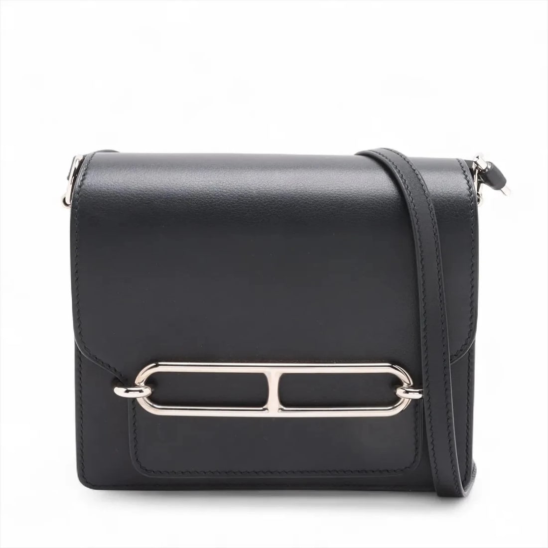 HERMES SAC LOWRIS MINI EVERCOLOR BLACK: Hermes SAC LOWRIS MINI Evercolor Black Brand: Hermès Type: Shoulder bag Material: Evercolor Color: Black Size: Height:5.9inchLength:6.9inchDepth:2.4inch Accessories: None Accessories Notice: When