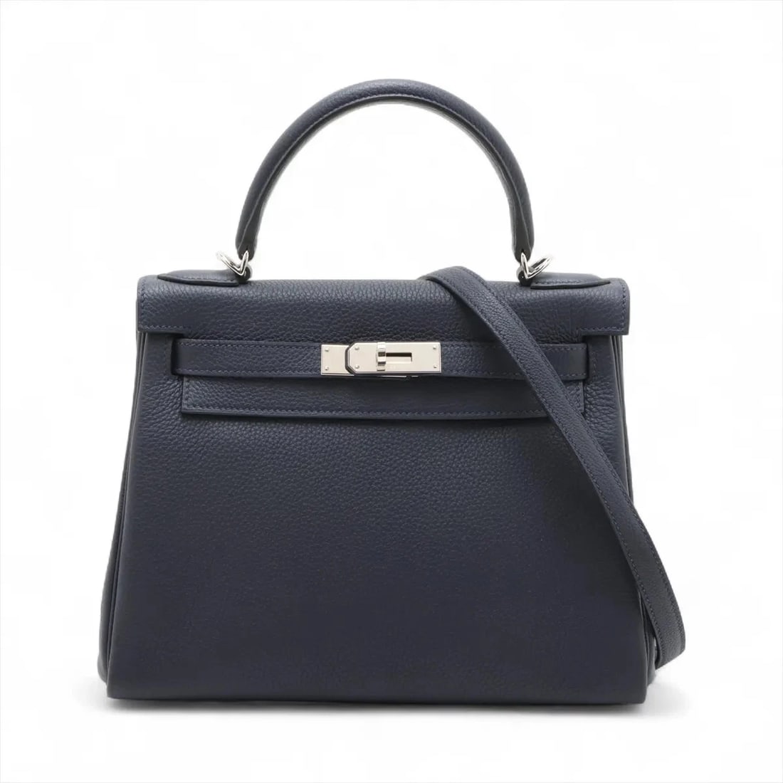 HERMES KELLY 28 LE TOURNAY TOGO BLUE NUIT SILVER: Hermes Kelly 28 Le Tournay Togo Blue nuit Silver Brand: Hermès Type: Hand bag Material: Togo Color: Blue nuit Size: Height:8.1inch Length:10.8inch Depth:4.3inch Handle height:3.5inch Accessories: