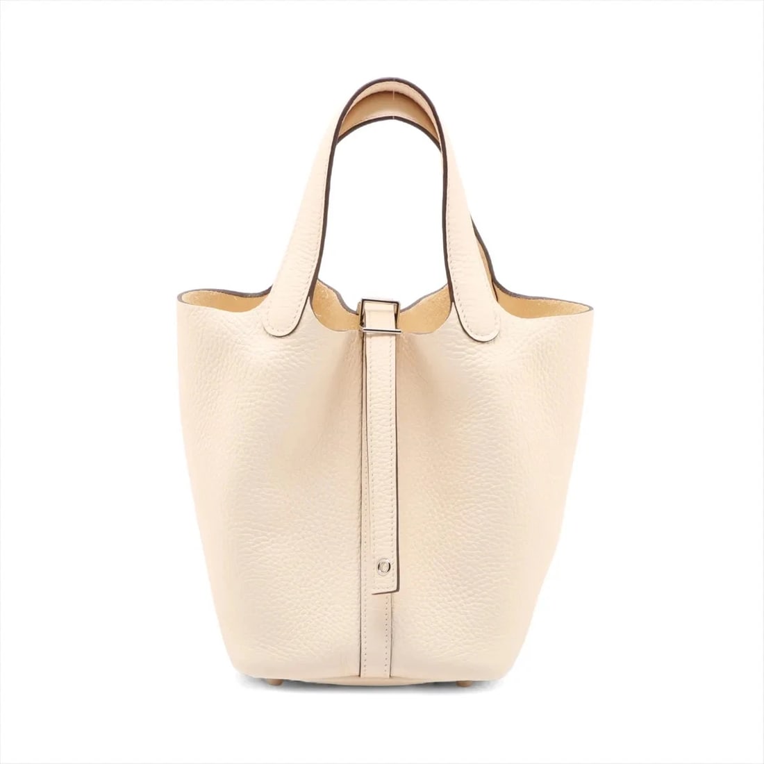 HERMES PICOTIN LOCK 18 PM TAURILLON CLEMENCE NATA: Hermes Picotin Lock 18 PM Taurillon Clemence Nata Brand: Hermès Type: Hand bag Material: Taurillon Clemence Color: Nata Size: Height:7.3inch Length:7.3inch Depth:5.3inch Handle height:4.9inch