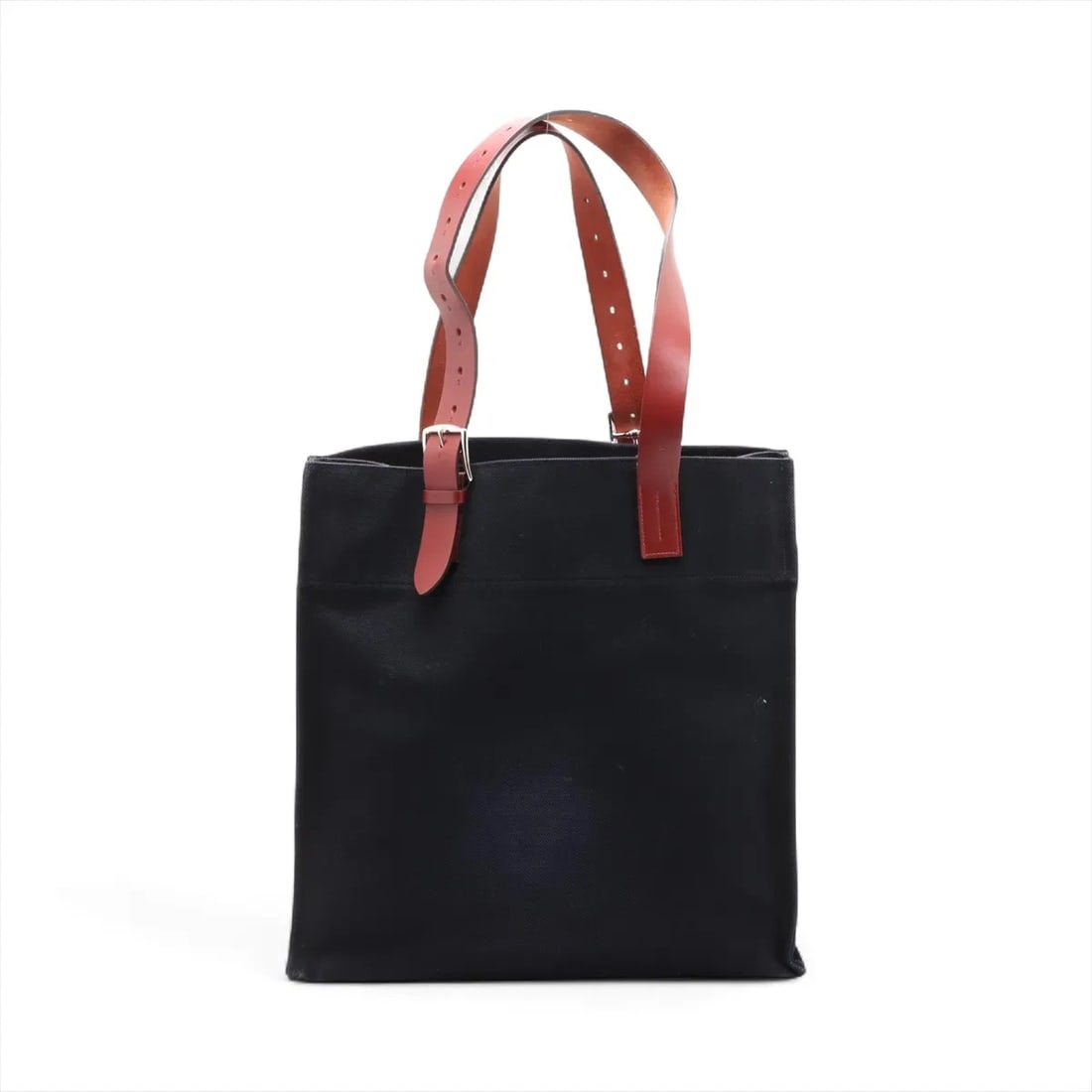 HERMES ETRIVIERE TWARGOELANG X VASH HUNTER NAVY X ROUGE: Hermes Etriviere Twargoelang x Vash Hunter navy x rouge Brand: Hermès Type: Tote bag Material: Toile Elaine & Vache hunter Color: Navy x rouge ash Size: Height:15.7inch Length:15.7inch Depth:5.5inch 