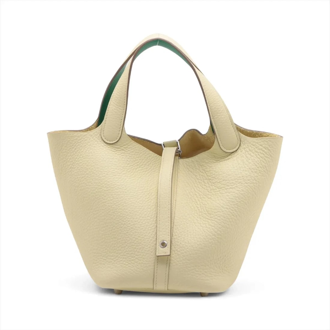 HERMES PICOTIN LOCK 18 PM ECLAT TAURILLON CLEMENCE X VAUX SWIFT: Hermes Picotin Lock 18 PM Eclat Taurillon Clemence x Vaux Swift Brand: Hermès Type: Hand bag Material: Taurillon Clemence × Veau Swift Color: Joanne Milton x Vale Vertigo Size: Height:7.3inch Length
