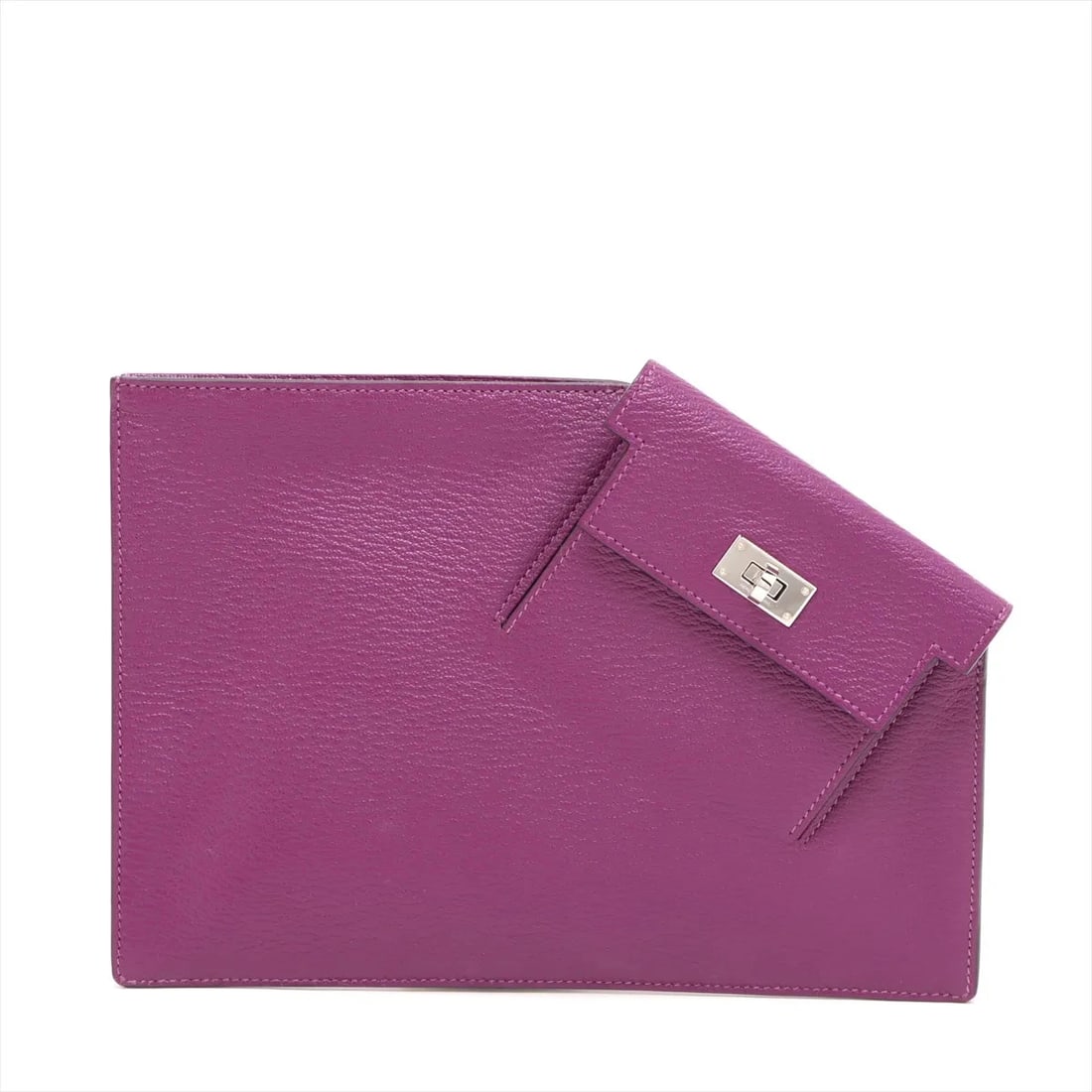 HERMES KELLY POCKET TOGO CHÈVRE MYSORE ANEMONE SILVER (1 of 4)